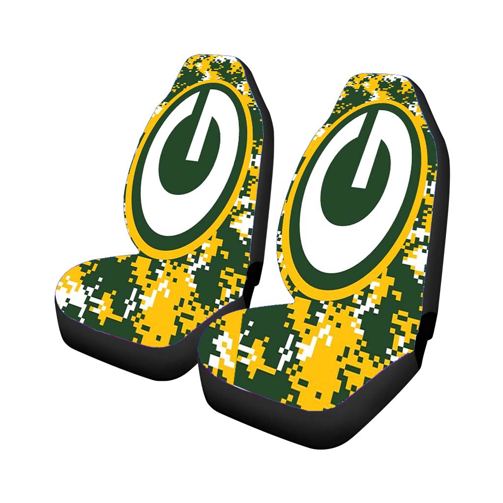 green bay packers pixel art wallpaper Car Seat Covers