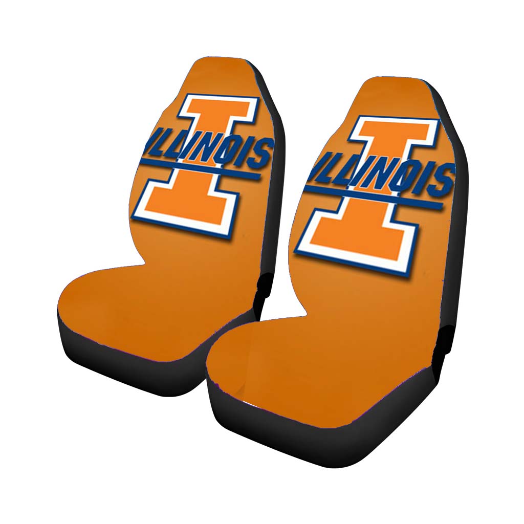 illinois orange Car Seat Covers