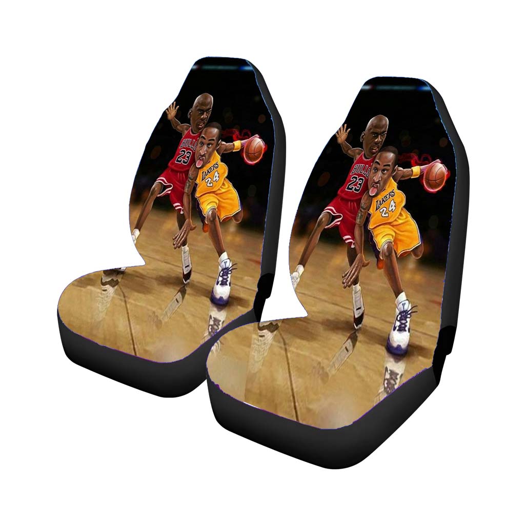 jordan vs kobe bryant Car Seat Covers