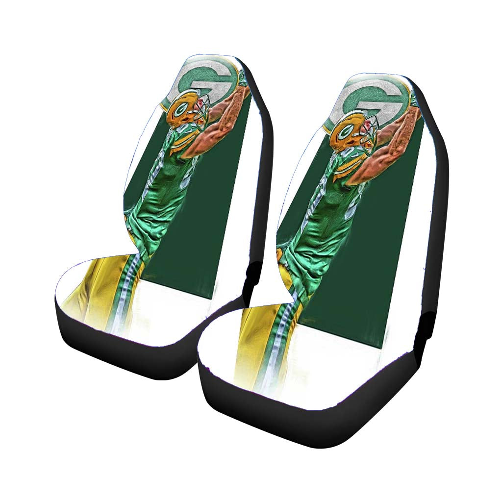 jordy nelson green bay packers oil art Car Seat Covers