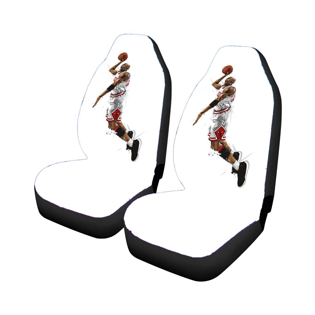 jumpman jordan on white background Car Seat Covers