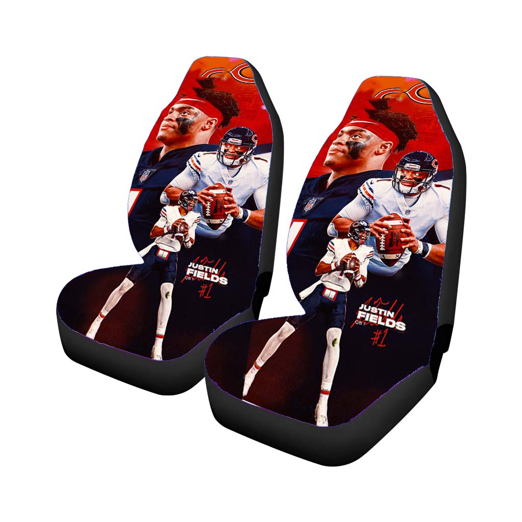 justin fields chicago bears Car Seat Covers