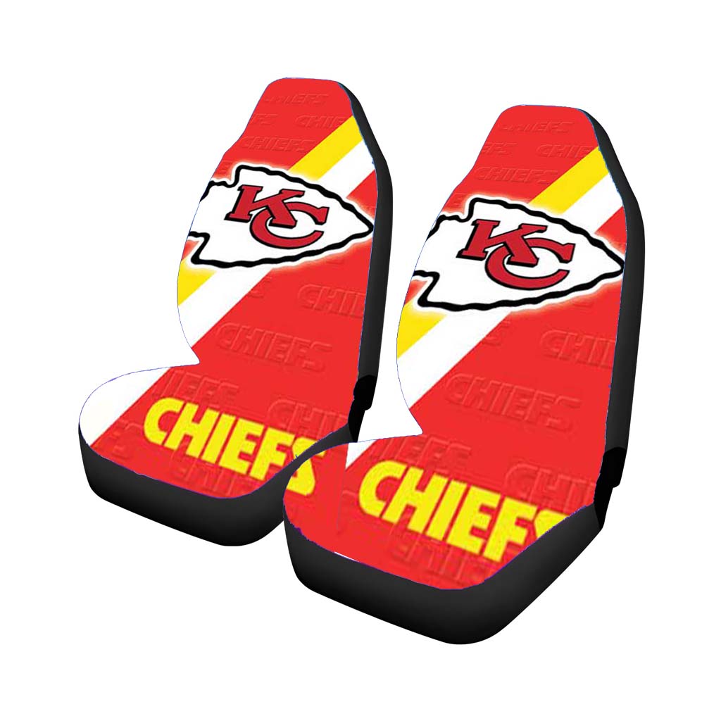kc chiefs diagonal Car Seat Covers
