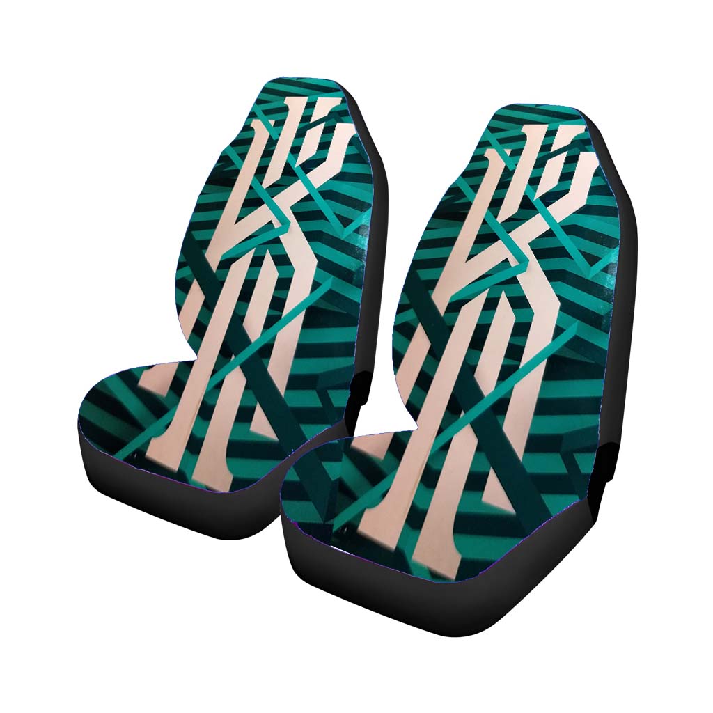 kyrie irving green stripe Car Seat Covers