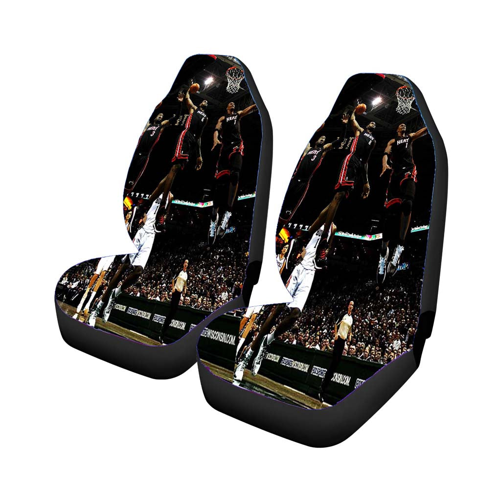 lebron james heat dunk Car Seat Covers