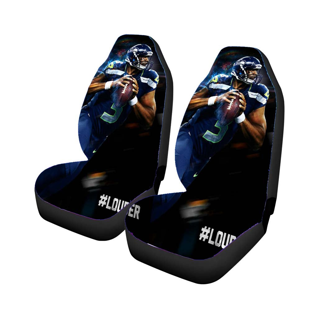 louder 3 nfl football Car Seat Covers