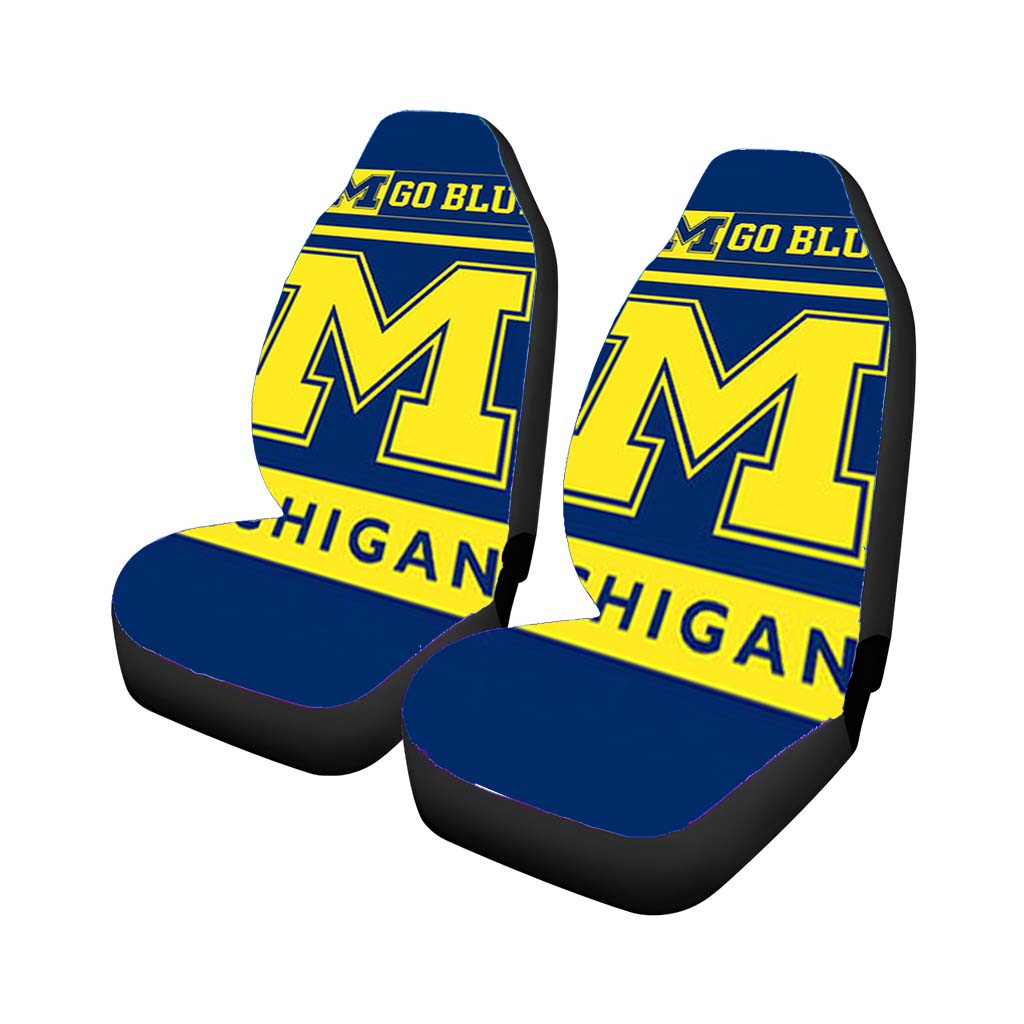 m go blue michigan Car Seat Covers
