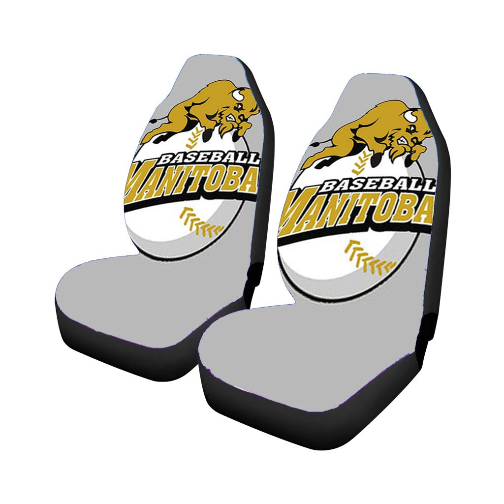 manitoba baseball logo gray Car Seat Covers