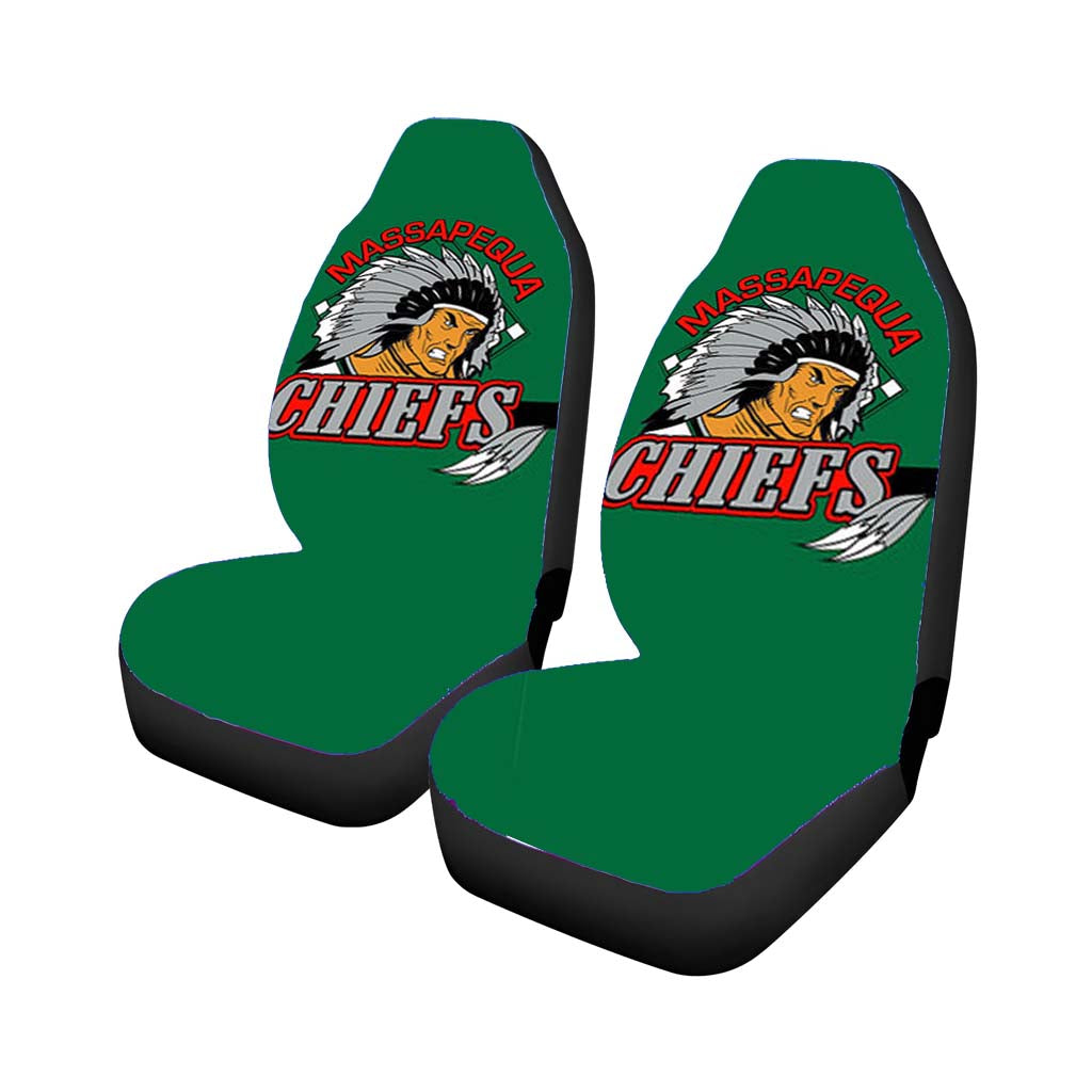massapequa chiefs baseball logo green Car Seat Covers