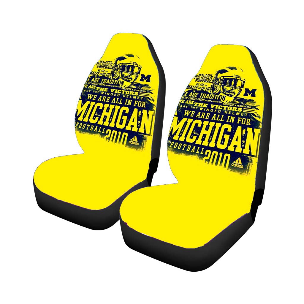 michigan football doodle font art Car Seat Covers