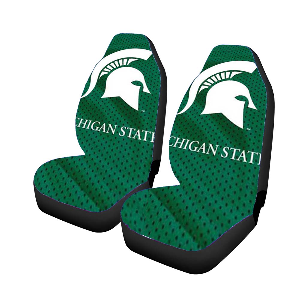 michigan state logo on green jersey Car Seat Covers