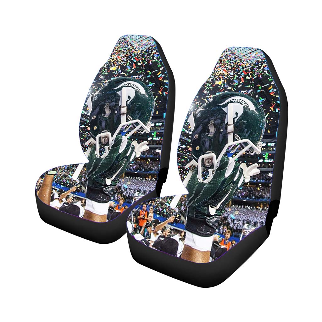 michigan states spartans helmet team Car Seat Covers