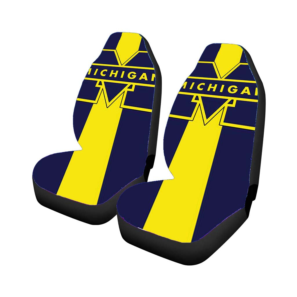 michigan stripes vertical Car Seat Covers
