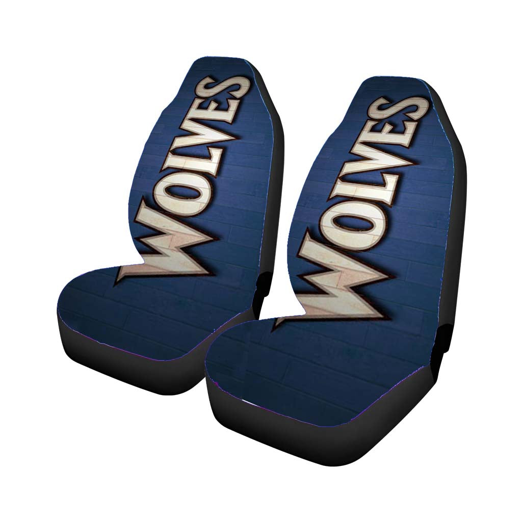 minnesota timberwolves text Car Seat Covers