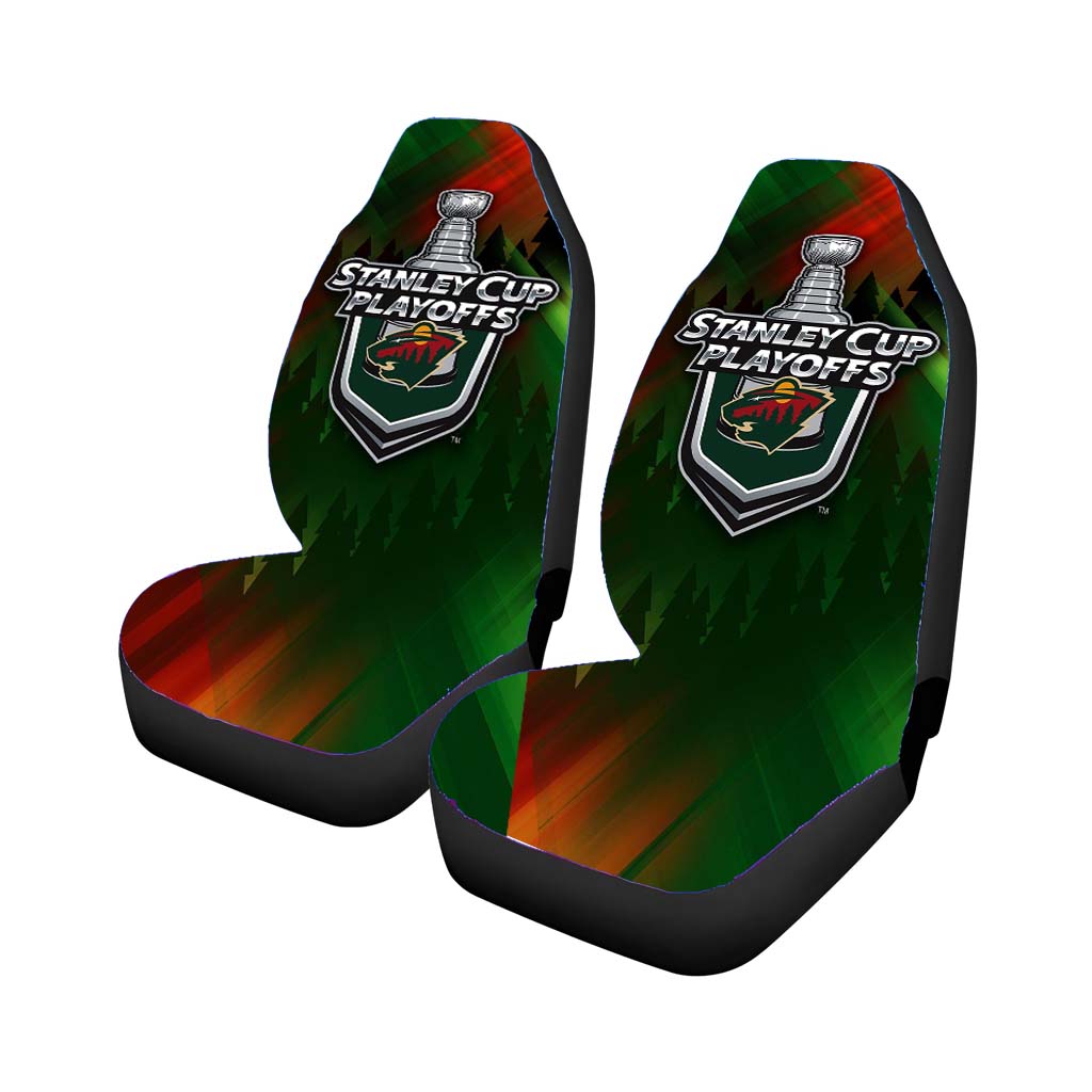 minnesota wild playoff Car Seat Covers