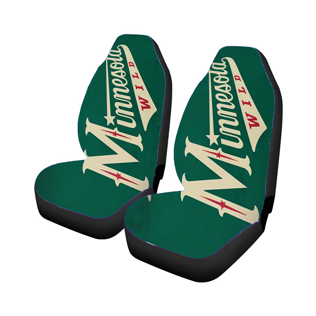 minnesota wild text Car Seat Covers