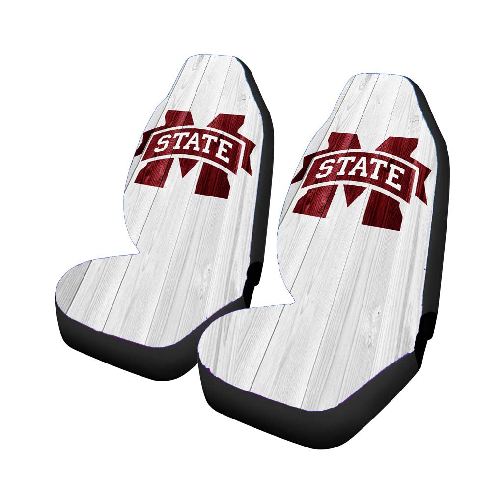 mississippi state logo white wood wallpaper Car Seat Covers