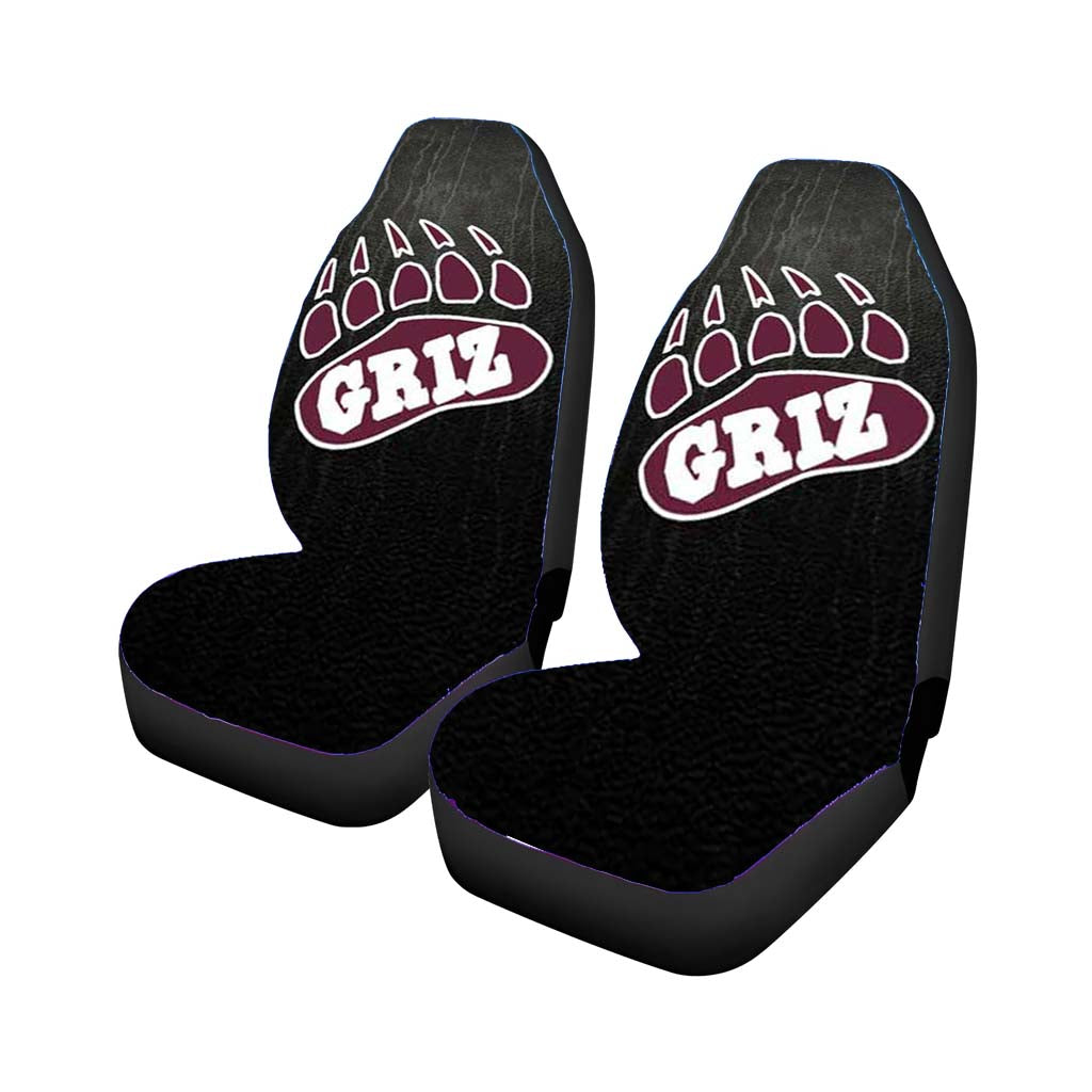 Montana Griz Logo On Texture Car Seat Covers