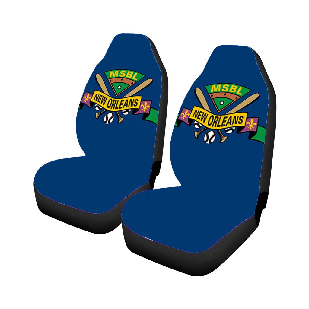 msbl new orleans baseball logo blue Car Seat Covers