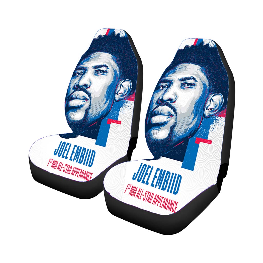 nba all star joel embiil Car Seat Covers