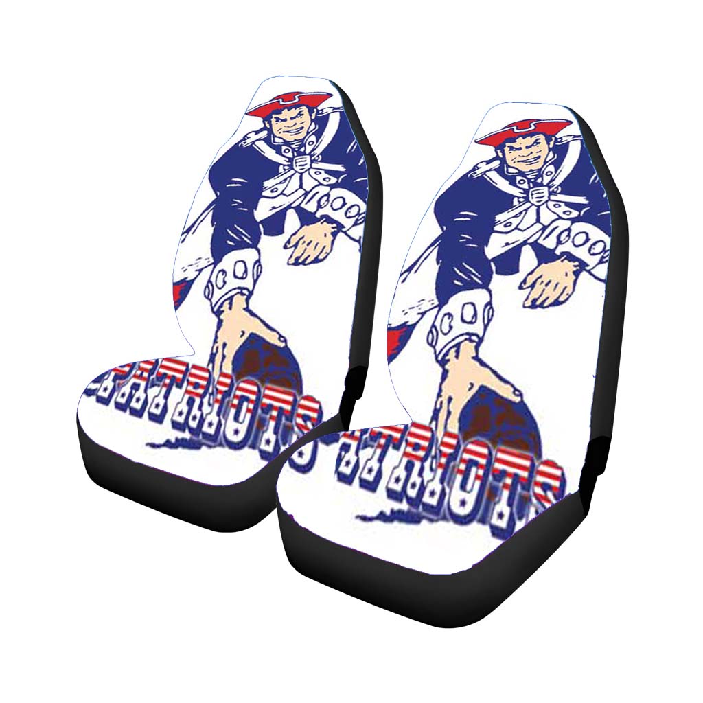 ne pats red wht blue logos Car Seat Covers
