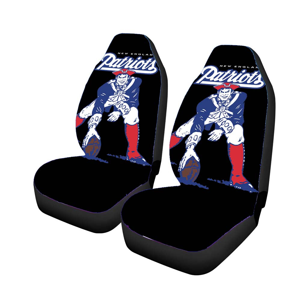 new england old logo Car Seat Covers