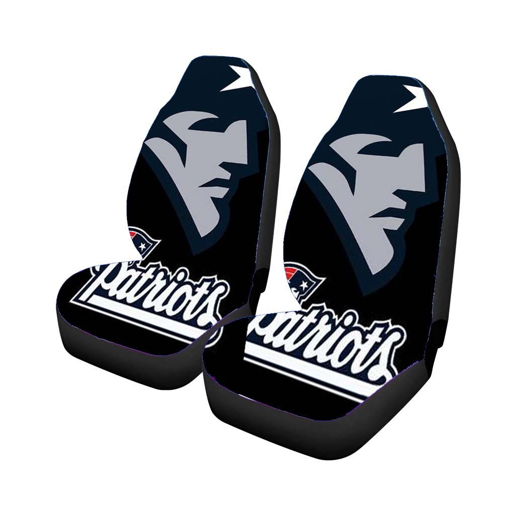 new england patriots logo black background Car Seat Covers