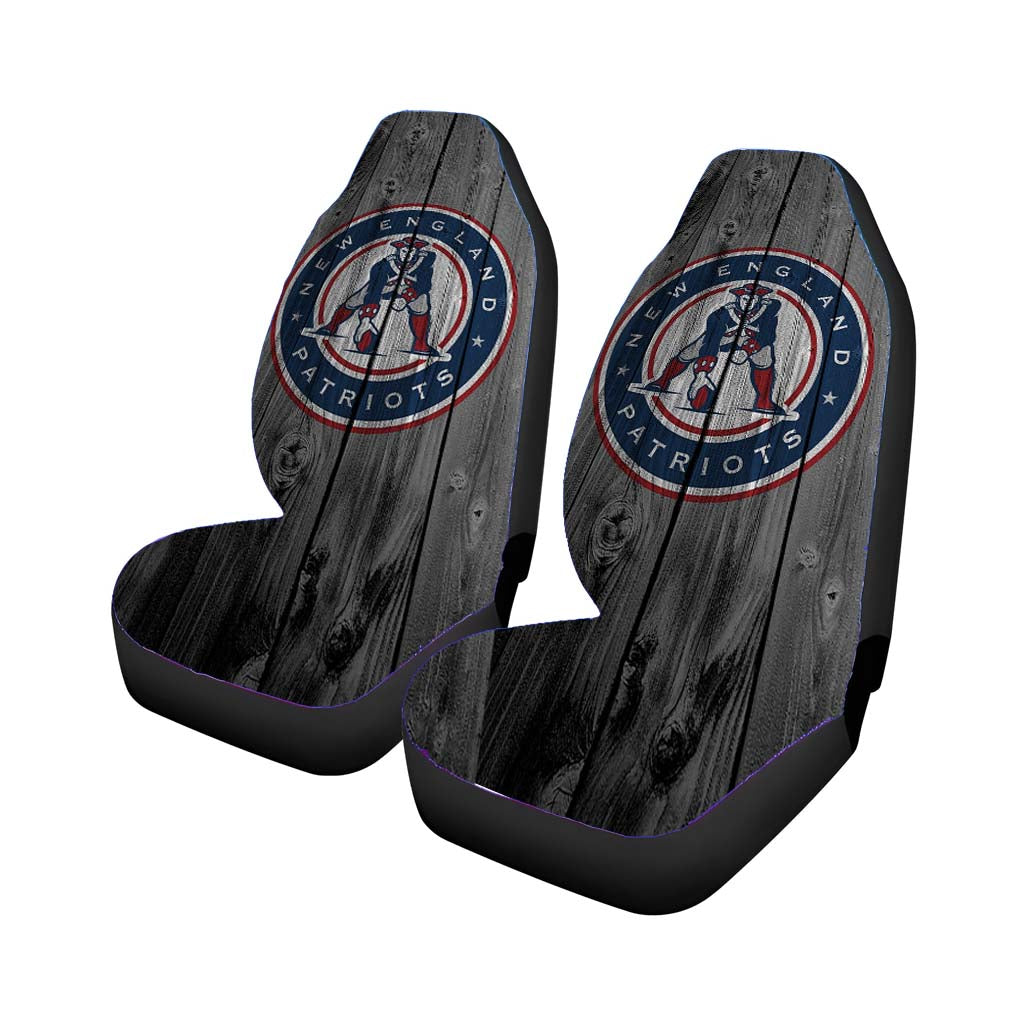 new england patriots throwback logo dark wood Car Seat Covers