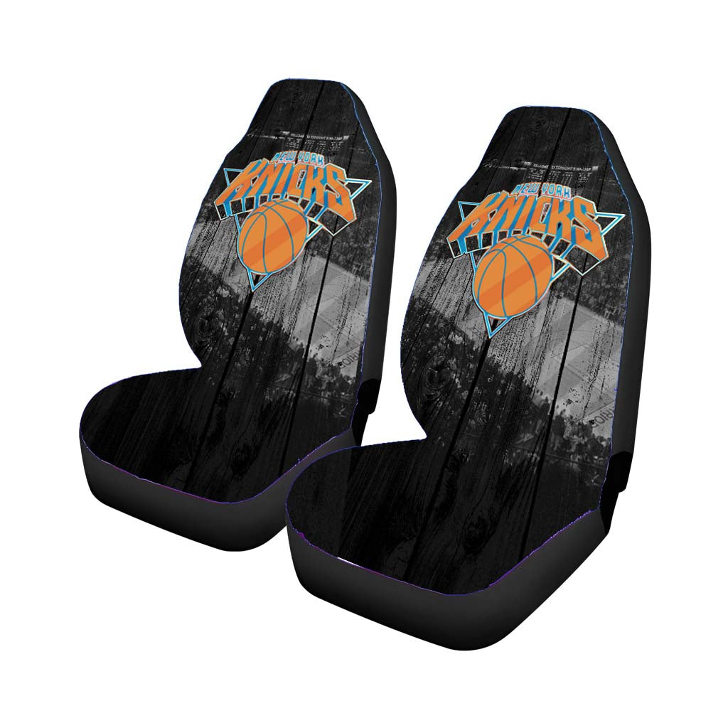 new york knicks stadium logo dark wood wallpaper Car Seat Covers