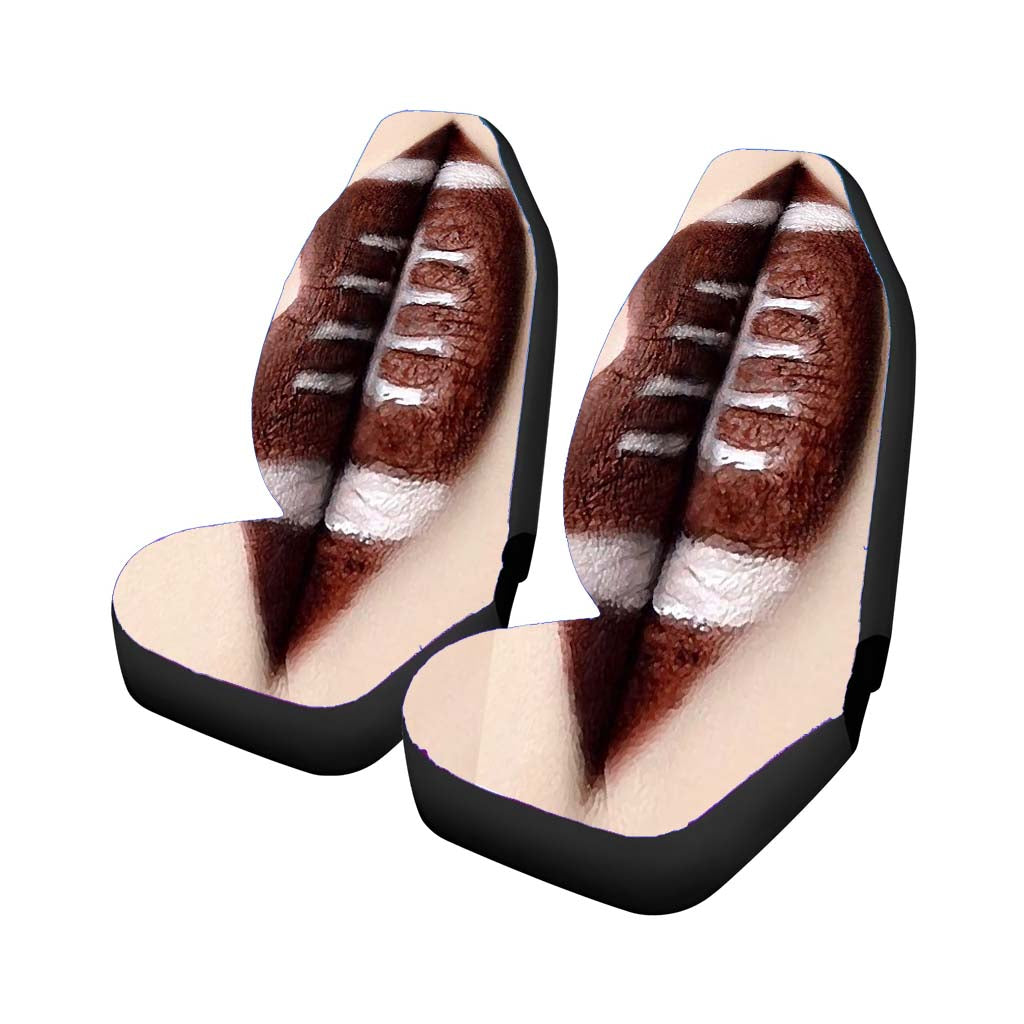 nfl makeup lips Car Seat Covers