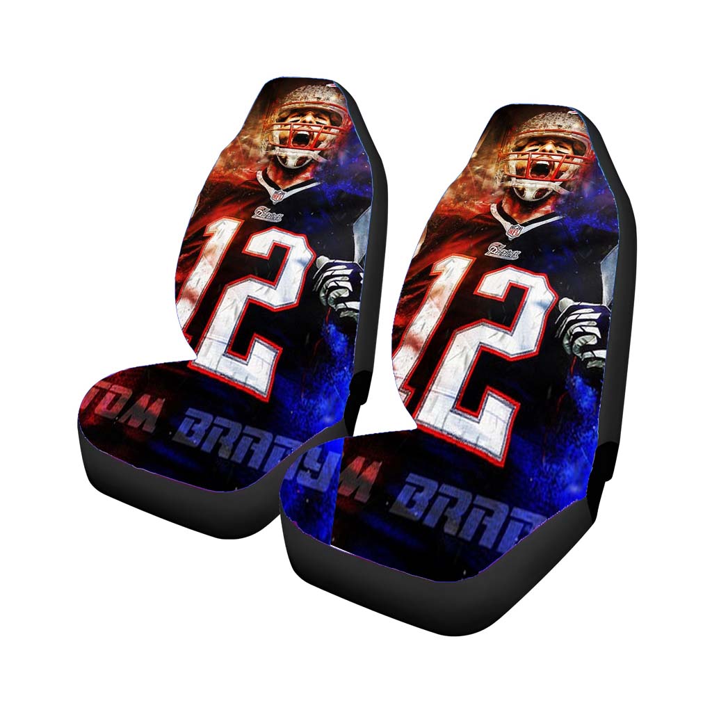nfl patriots 12 tom brady Car Seat Covers