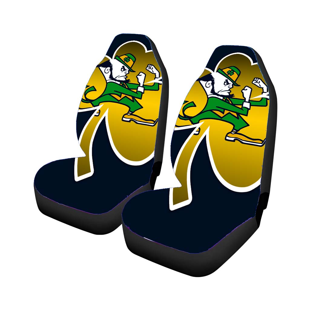 notre dame fighting irish gold and blue icon Car Seat Covers