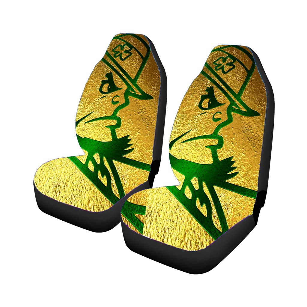 notre dame fighting irish green golden Car Seat Covers