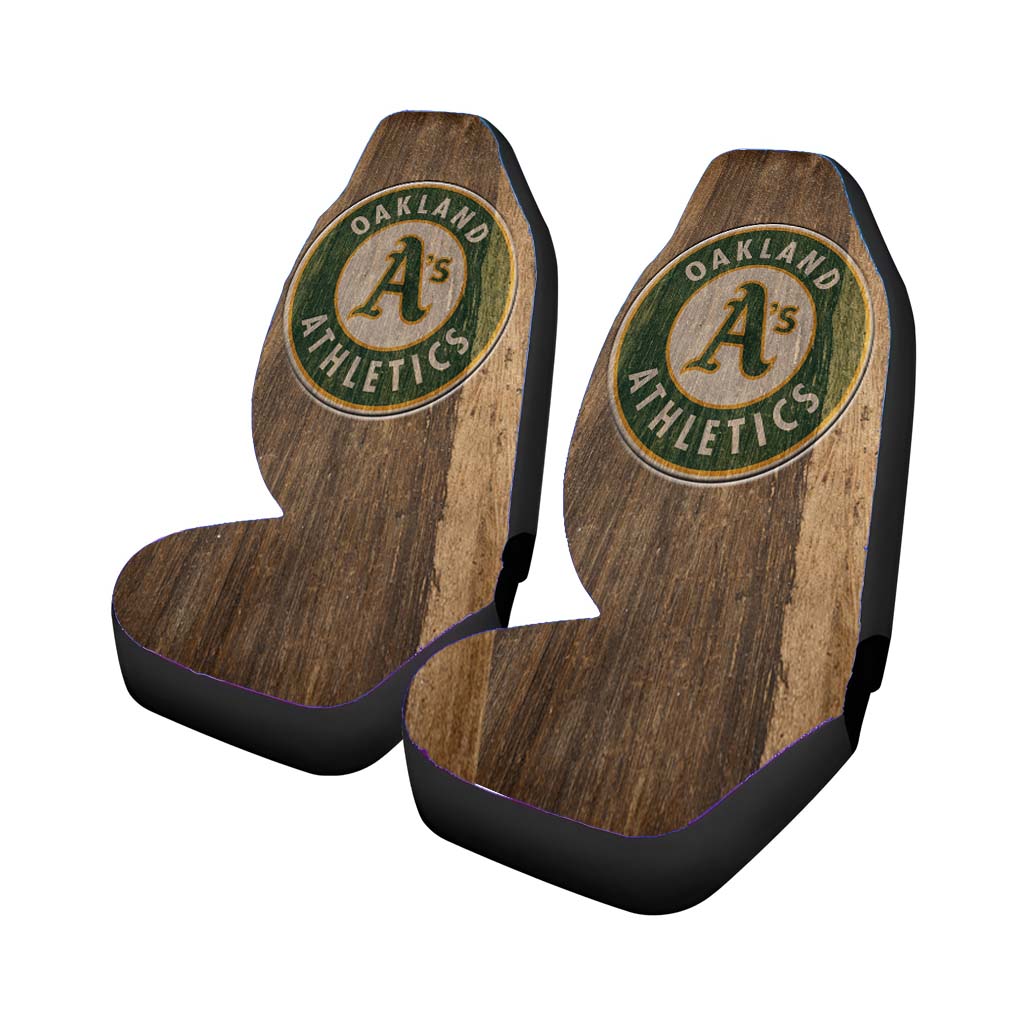 oakland athletics logo wood Car Seat Covers