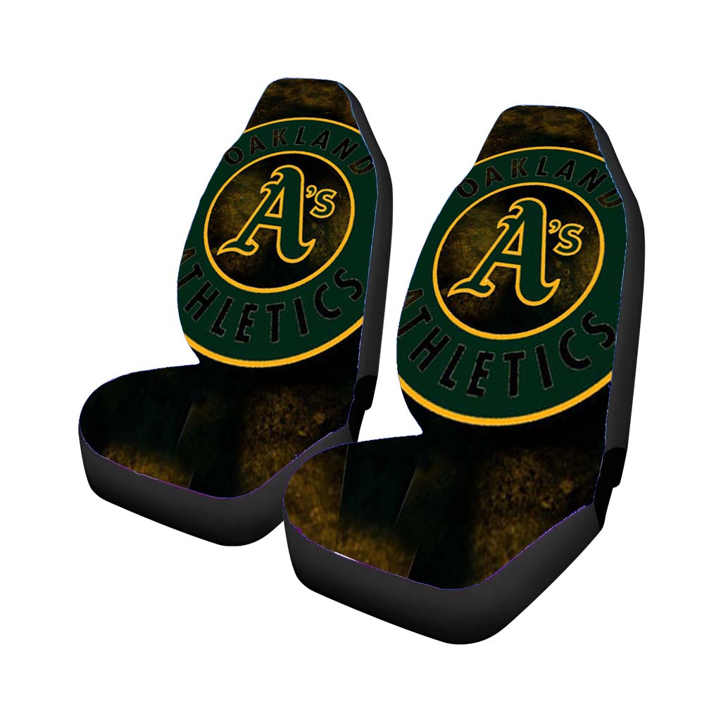 oakland athletics texture Car Seat Covers