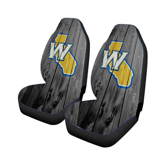 Old Golden State Warriors Logo Dark Wood Wallpaper Car Seat Covers