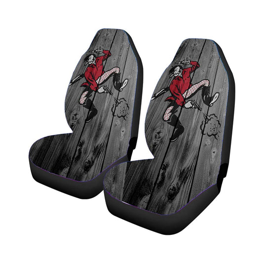 Old San Francisco 49Ers Nfl Logo Dark Wood Wallpaper Car Seat Covers