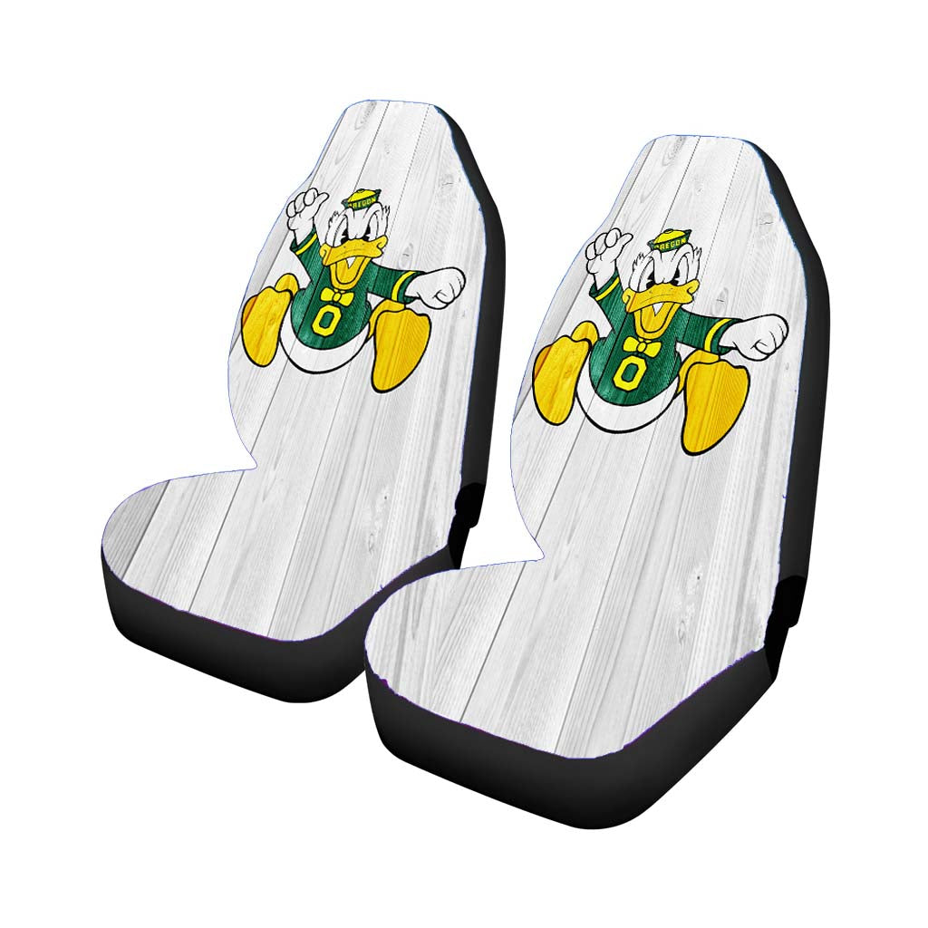 oregon ducks university nfl logo white wood wallpaper 3 Car Seat Covers