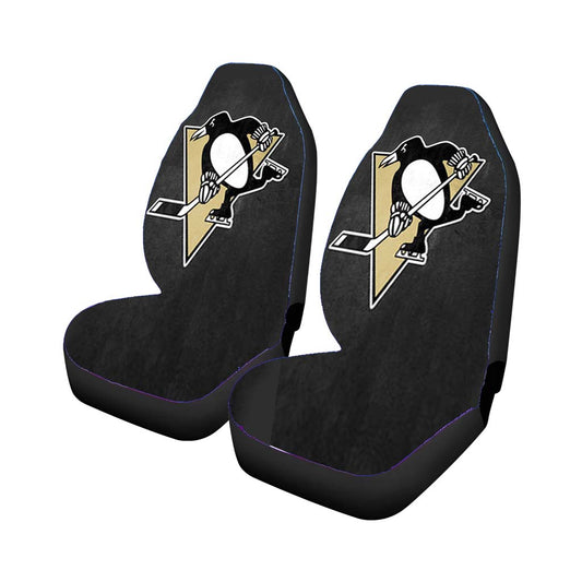 Pittsburgh Penguins Logo Dark Gray Car Seat Covers