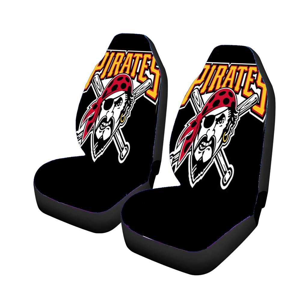 pittsburgh pirates black background Car Seat Covers