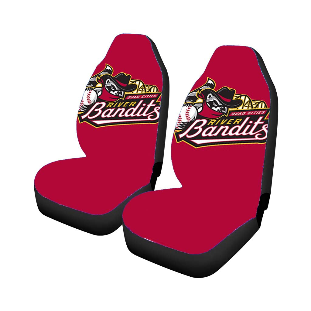 quad cities river bandits logo red Car Seat Covers