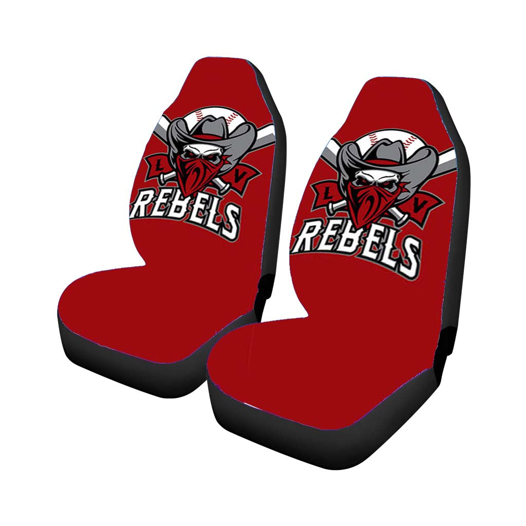 rebels baseball logo red Car Seat Covers