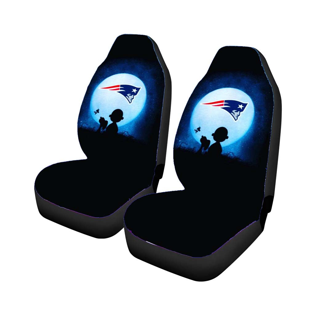 snoppy and charlie new england patriots Car Seat Covers