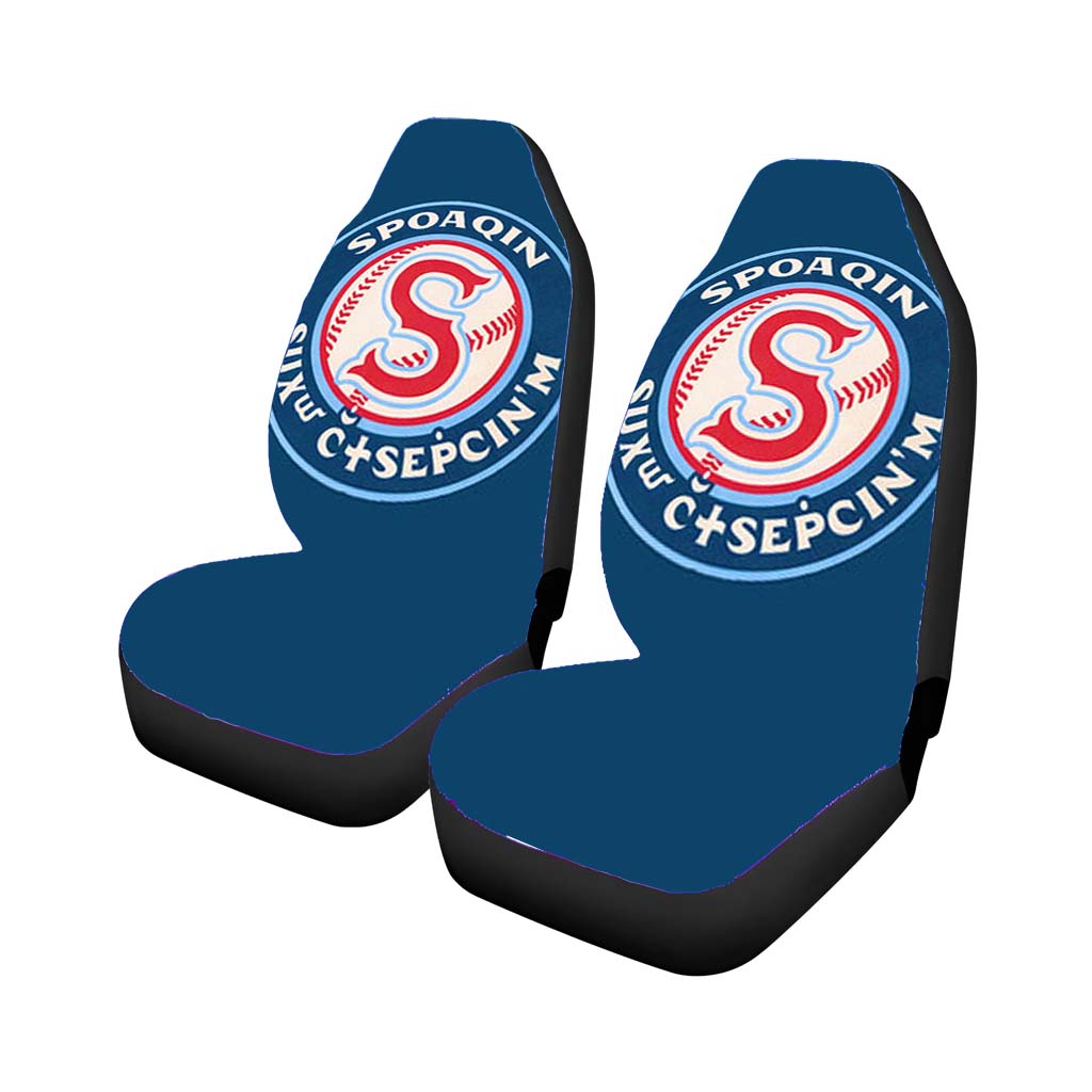 spoaqin indians baseball logo blue Car Seat Covers