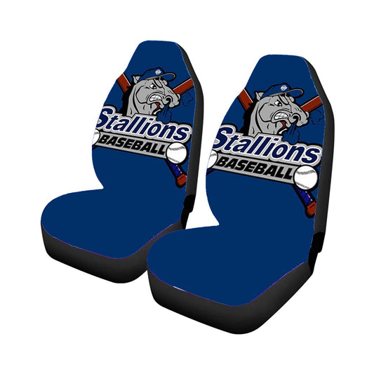 Stallions Baseball Logo Blue Car Seat Covers
