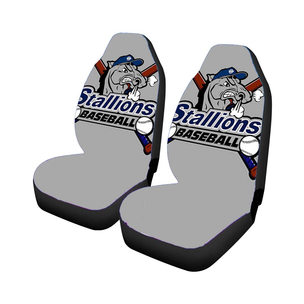 stallions baseball logo gray Car Seat Covers