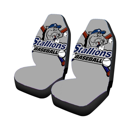 Stallions Baseball Logo Gray Car Seat Covers