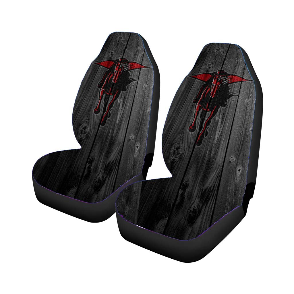 texas tech red raiders logo dark wood wallpaper Car Seat Covers
