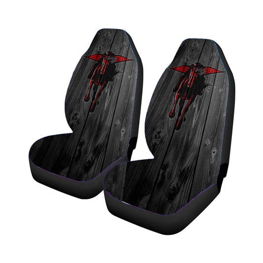 Texas Tech Red Raiders Logo Dark Wood Wallpaper Car Seat Covers
