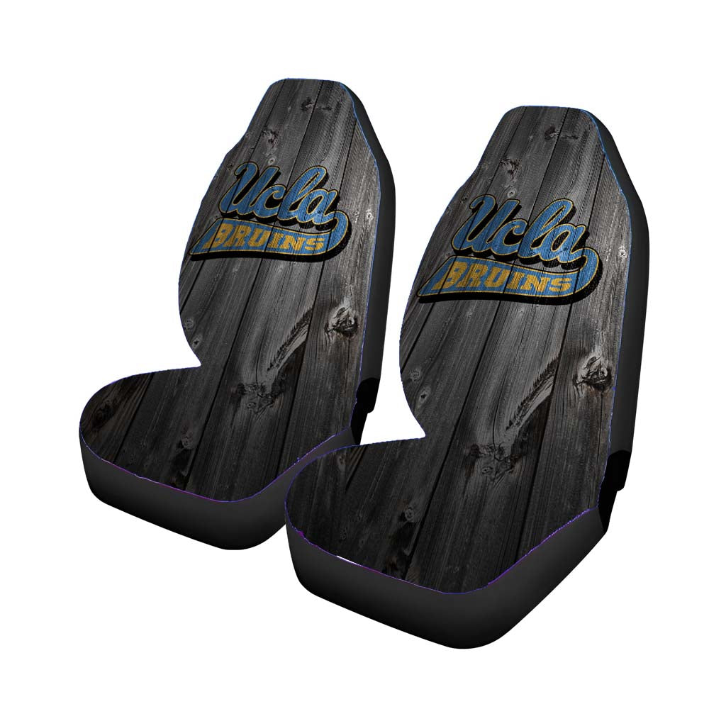 ucla bruins logo dark wood Car Seat Covers